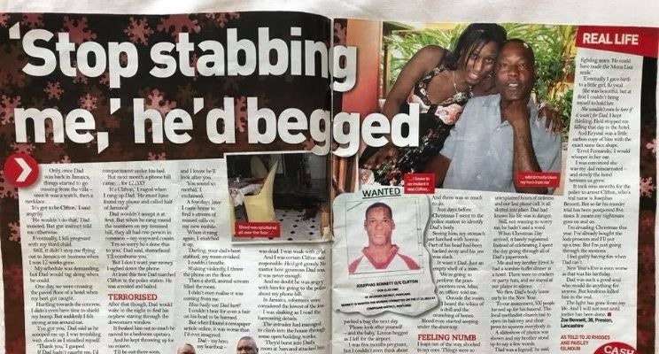 Magazine feature on Zoe Bennett's fight for justice for her father