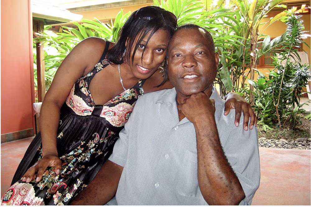 Zoe Bennett with her father